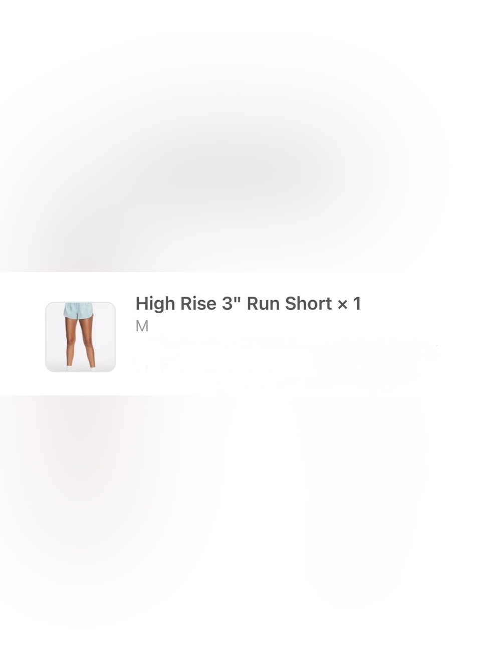 Peloton High Rise 3” Run Shorts in Blue Fog, size Medium.